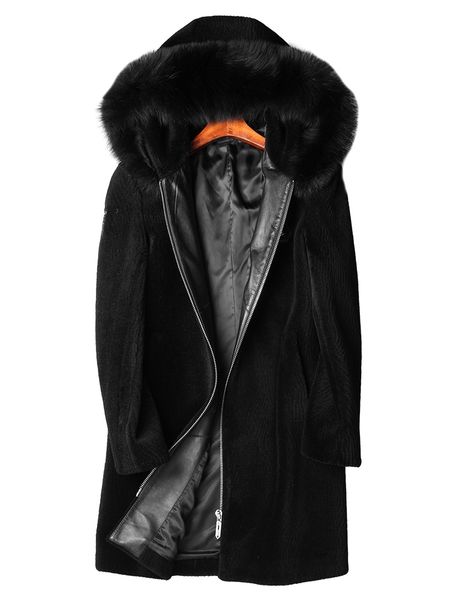 real sheep shearling fur coat winter jacket men fur collar long coats real wool coat plus size jackets chaqueta hombre y1582, Black
real sheep shearling fur coat winter jacket men fur collar long coats real wool coat plus size jackets chaqueta hombre y1582, Black