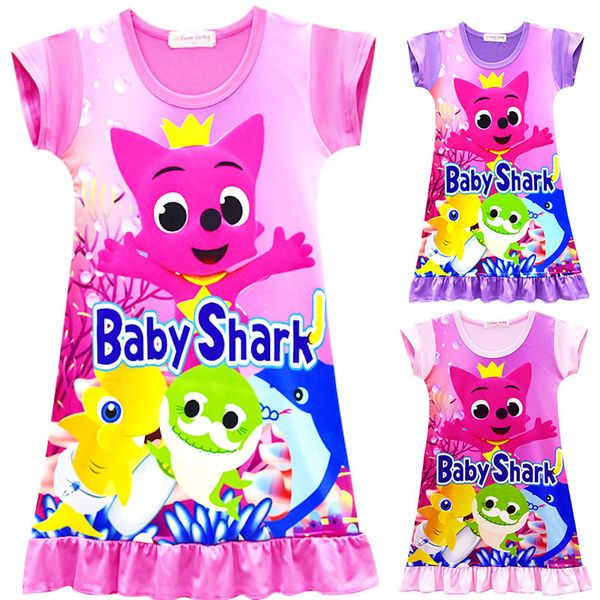 3 Color Girls baby shark Dress New Children lovely cartoon shark Short sleeve Party dress baby night skirt clothes B
3 Color Girls baby shark Dress New Children lovely cartoon shark Short sleeve Party dress baby night skirt clothes B