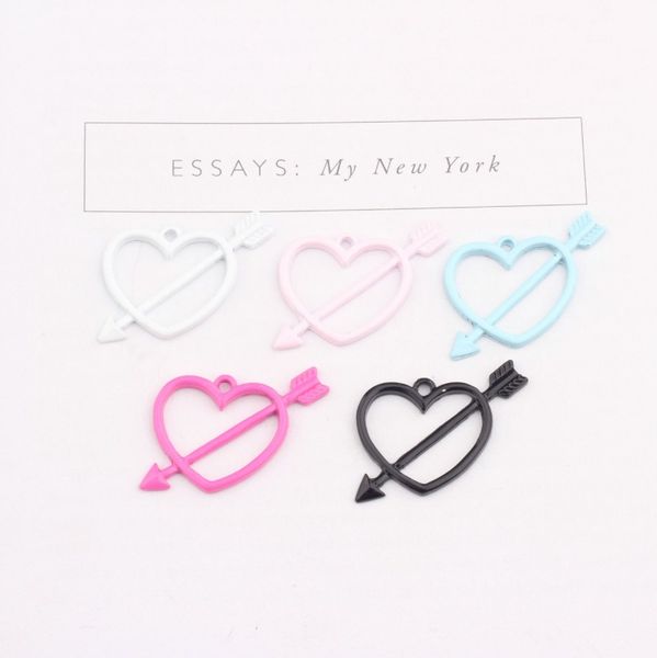 bulk 200pcs/lot colorful arrow heart charms pendant 22*26mm blue, black, white, pink, baby pink colors, Bronze;silver
bulk 200pcs/lot colorful arrow heart charms pendant 22*26mm blue, black, white, pink, baby pink colors, Bronze;silver
