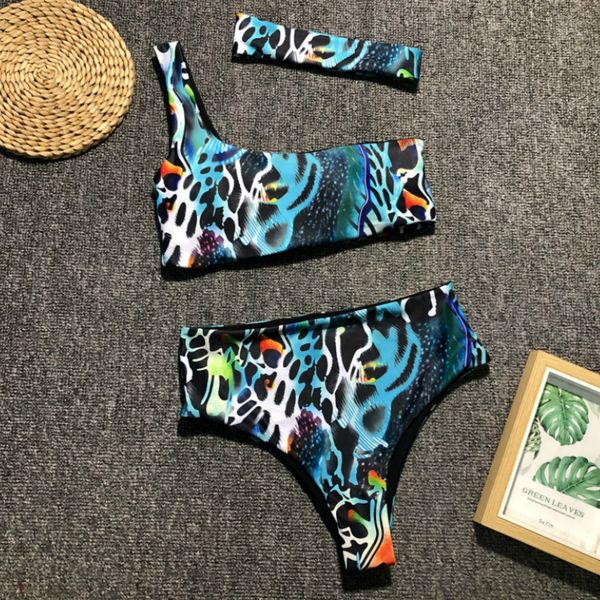 high waist bikinis 2019 mujer snake one shoulder bikini push up may women swimwear female separate swimsuit gift headband, White;black
high waist bikinis 2019 mujer snake one shoulder bikini push up may women swimwear female separate swimsuit gift headband, White;black