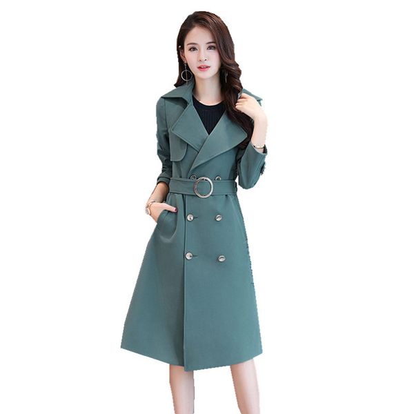 2019 spring new women's coat -xl over knee ladies windbreaker long fashion belt temperament female windbreaker trench, Tan;black
2019 spring new women's coat -xl over knee ladies windbreaker long fashion belt temperament female windbreaker trench, Tan;black