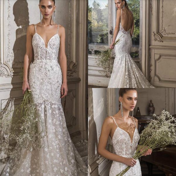 2019 julie vino mermaid wedding dresses lace appliqued beads spaghetti sweep train boho bridal gowns robe de mariée beach wedding dress, White
2019 julie vino mermaid wedding dresses lace appliqued beads spaghetti sweep train boho bridal gowns robe de mariée beach wedding dress, White