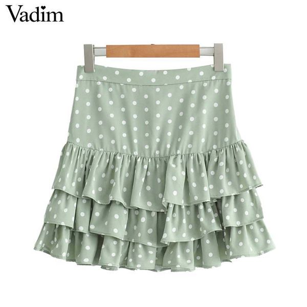 vadim women polka dot print mini skirt sweet ruffles back zipper fly causal female a line cute skirts faldas mujer ba667, Black
vadim women polka dot print mini skirt sweet ruffles back zipper fly causal female a line cute skirts faldas mujer ba667, Black