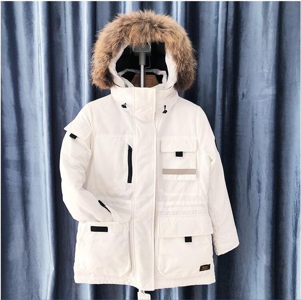 new men's winter down jacket fur collar coat mocnclair hat and fur collar male's clothing women's down jacket, Black
new men's winter down jacket fur collar coat mocnclair hat and fur collar male's clothing women's down jacket, Black