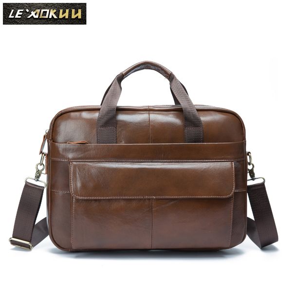 men original leather retro fashion travel briefcase business 15.6" lapcase design attache messenger bag portfolio 1119
men original leather retro fashion travel briefcase business 15.6" lapcase design attache messenger bag portfolio 1119