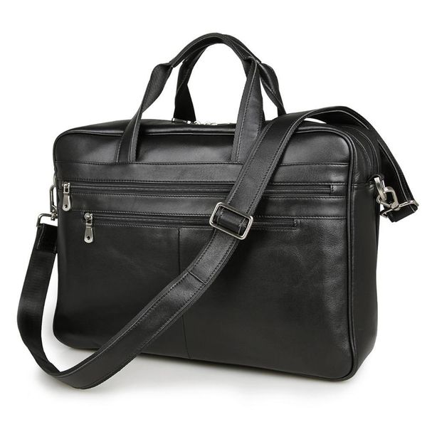 j.m.d j.m.d genuine leather handbag for men's lapbag handle briefcases travel bag 7319a/7319c