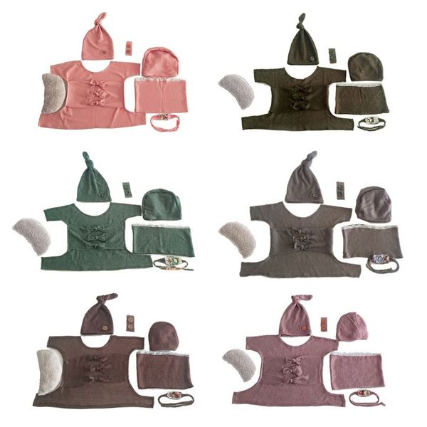 clothing sets 1set baby wrap knot hat headband pillow born infant po props outfits bow or button wraps 6 patterns gift for kids, White
clothing sets 1set baby wrap knot hat headband pillow born infant po props outfits bow or button wraps 6 patterns gift for kids, White