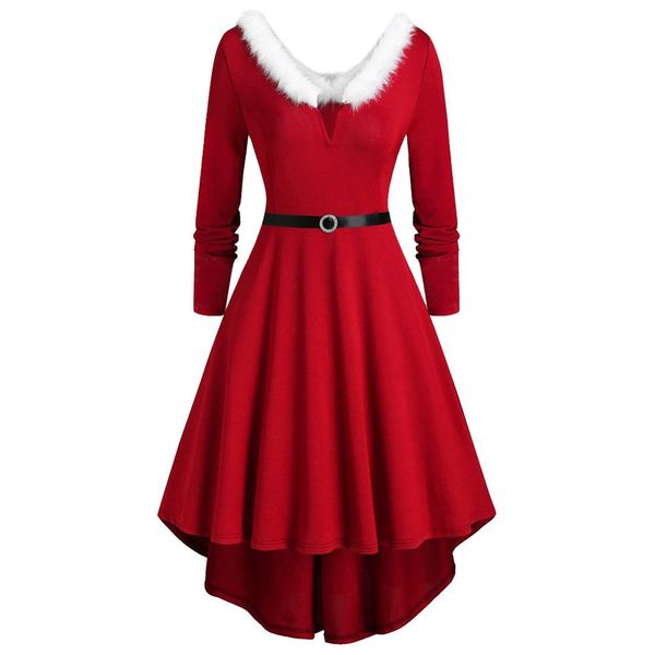 plus size women christmas dress patchwork faux fur panel long sleeve knit vintage dress 2019 winter party dresses, Black;gray
plus size women christmas dress patchwork faux fur panel long sleeve knit vintage dress 2019 winter party dresses, Black;gray