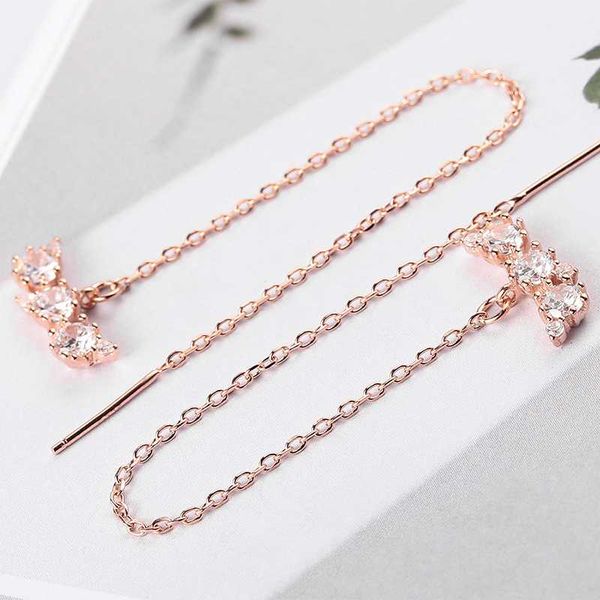 korean wave sterling silver ear line fashion long fringe geometric flower zircon earrings women's wedding jewelry, Golden;silver 
korean wave sterling silver ear line fashion long fringe geometric flower zircon earrings women's wedding jewelry, Golden;silver