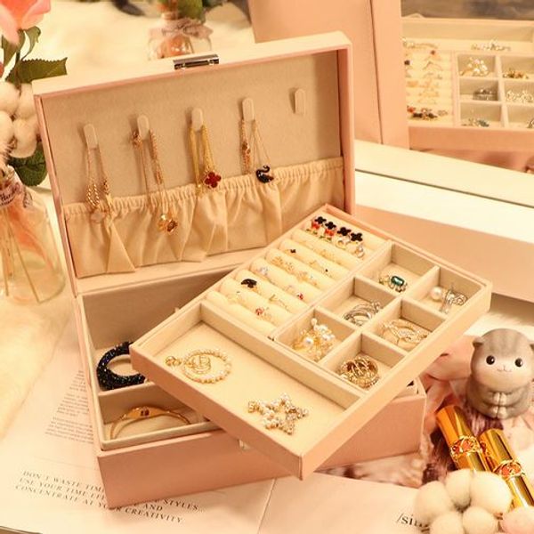 princess jewelry box storage box large capacity jewelry ring earrings deskdust necklace leather private custom, Pink;blue
princess jewelry box storage box large capacity jewelry ring earrings deskdust necklace leather private custom, Pink;blue