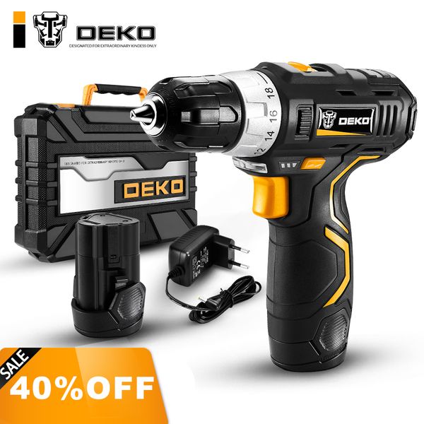 deko gcd12du3 12v electric screwdriver cordless drill mini wireless impact drill dc lithium-ion battery power tools engraver
deko gcd12du3 12v electric screwdriver cordless drill mini wireless impact drill dc lithium-ion battery power tools engraver