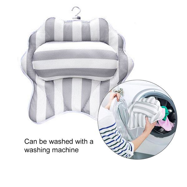 fabric pillow bath cushion non-slip suction sups comfortable head rest anti mold quick dry mesh bathtub head holder
fabric pillow bath cushion non-slip suction sups comfortable head rest anti mold quick dry mesh bathtub head holder