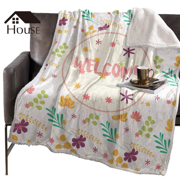 bighouses throw blanket welcome flower floral fleece blankets personalized blankets bedclothes
bighouses throw blanket welcome flower floral fleece blankets personalized blankets bedclothes