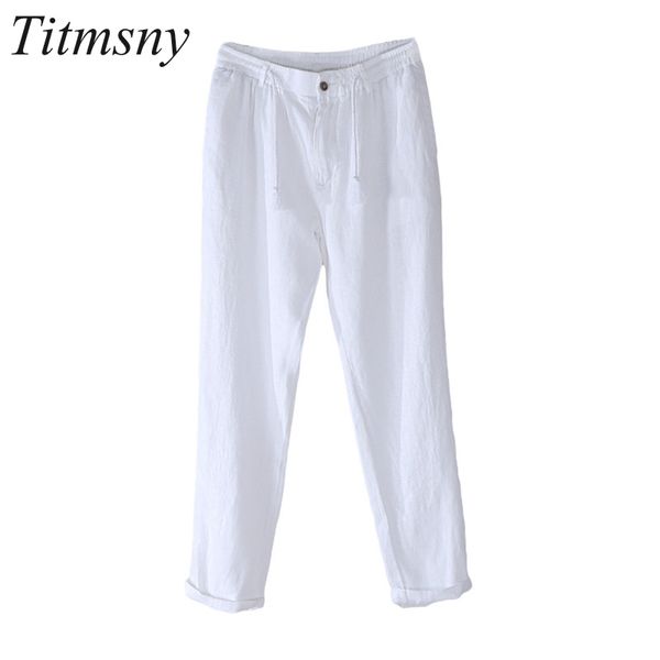 solid color white pants male pantalon hombre men's linen pants plus size casual drawsrting trousers streetwear men, Black
solid color white pants male pantalon hombre men's linen pants plus size casual drawsrting trousers streetwear men, Black