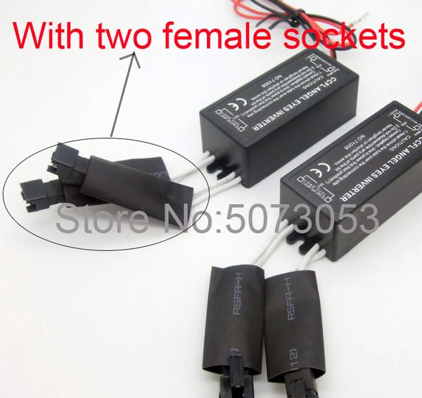 2pcs ccfl inverter ballasts with 2 female sockets for ccfl angel eyes light halo ring for all motorcycle all cars 12v
2pcs ccfl inverter ballasts with 2 female sockets for ccfl angel eyes light halo ring for all motorcycle all cars 12v
