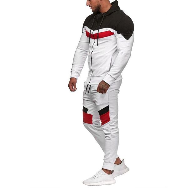 men long sleeve hoodies+pants sets male tracksuit patchwork sport suit men's gyms set casual sportswear suit fit, Gray
men long sleeve hoodies+pants sets male tracksuit patchwork sport suit men's gyms set casual sportswear suit fit, Gray