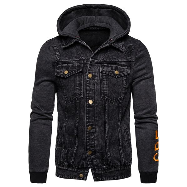new autumn and winter men's shirt solid color hooded long-sleeved punk wind cardigan jacket, Black
new autumn and winter men's shirt solid color hooded long-sleeved punk wind cardigan jacket, Black