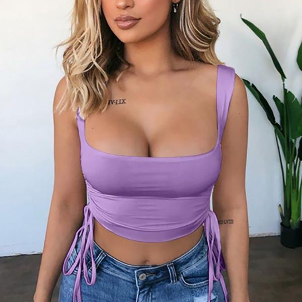 fashion women summer solid colors crop sleeveless drawstring lace up bustier vest casual short tank camis#p3, White
fashion women summer solid colors crop sleeveless drawstring lace up bustier vest casual short tank camis#p3, White