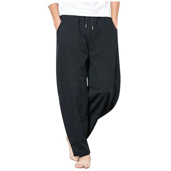 men's casual fashion loose cotton linen pure color pocket comfort long pant pantalon homme lin mens pants fashions men pantalon, Black
men's casual fashion loose cotton linen pure color pocket comfort long pant pantalon homme lin mens pants fashions men pantalon, Black