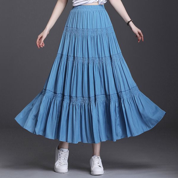 skirts bohemian women long beach skirt 2021 summer ruffles pleated ladies boho chic solid blue, Black
skirts bohemian women long beach skirt 2021 summer ruffles pleated ladies boho chic solid blue, Black