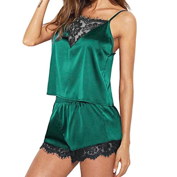 pajama sets women lace sleepwear nightwear trim camis tank pants brand pijamas strapless pyjama femme j80, Black;red
pajama sets women lace sleepwear nightwear trim camis tank pants brand pijamas strapless pyjama femme j80, Black;red
