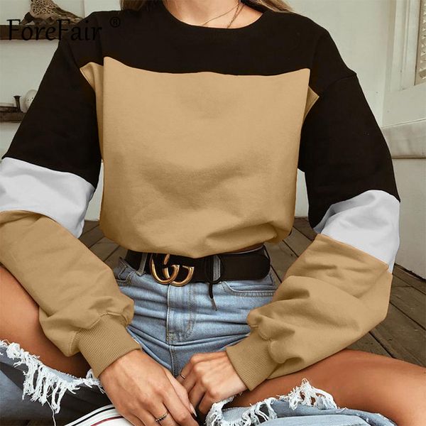 forefair color patchwork crop sweatshirt women autumn 2020 casual pullovers long sleeve o neck waist tied hoodie sweatshirt, Black
forefair color patchwork crop sweatshirt women autumn 2020 casual pullovers long sleeve o neck waist tied hoodie sweatshirt, Black