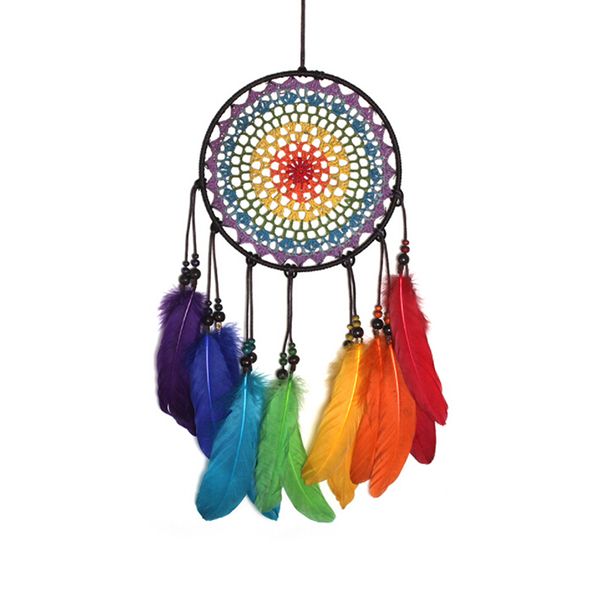 handmade 7 rainbow color feather dreamcatcher wind chimes owl dream catchers for gifts diy wedding home decor ornaments
handmade 7 rainbow color feather dreamcatcher wind chimes owl dream catchers for gifts diy wedding home decor ornaments
