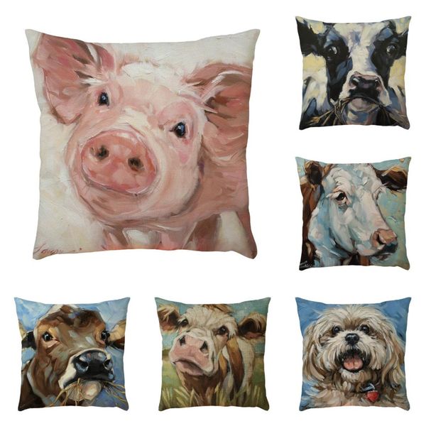 animal pattern pillow case throw pillowcase cotton linen printed pillow covers for office home textile pig cow dog
animal pattern pillow case throw pillowcase cotton linen printed pillow covers for office home textile pig cow dog