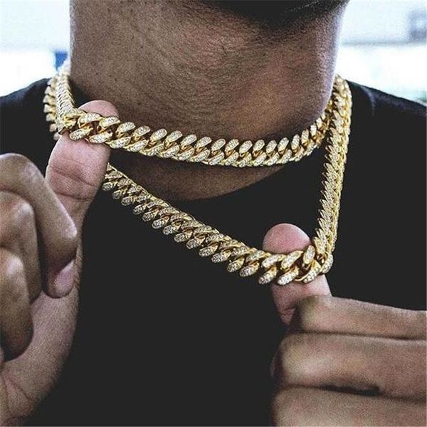 hip hop miami curb cuban chain necklace 15mm 30inches golden iced out paved rhinestones cz bling rapper necklaces men jewelry, Silver
hip hop miami curb cuban chain necklace 15mm 30inches golden iced out paved rhinestones cz bling rapper necklaces men jewelry, Silver