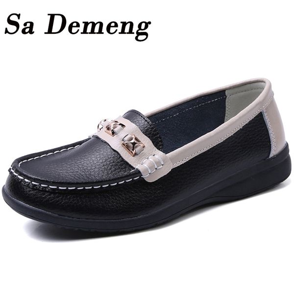 sa demeng new genuine leather shoes woman slip on women flats moccasins women's loafers spring autumn mother shoe big size 35-40, Black
sa demeng new genuine leather shoes woman slip on women flats moccasins women's loafers spring autumn mother shoe big size 35-40, Black