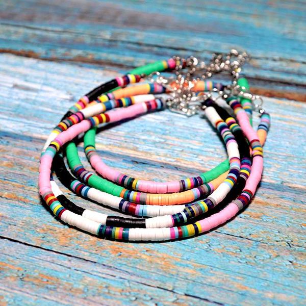 boho handmade polymer clay anklet women adjustable bohemian ankle chain bracelet halhal anklets barefoot sandals jewelry, Red;blue
boho handmade polymer clay anklet women adjustable bohemian ankle chain bracelet halhal anklets barefoot sandals jewelry, Red;blue