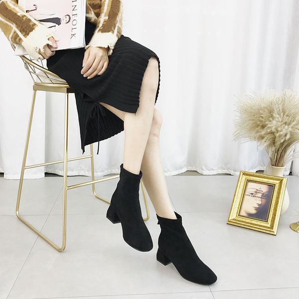 women's rubber boots zipper shoes booties woman 2019 low heel winter footwear round toe luxury designer rain 2020 mid calf rock, Black
women's rubber boots zipper shoes booties woman 2019 low heel winter footwear round toe luxury designer rain 2020 mid calf rock, Black