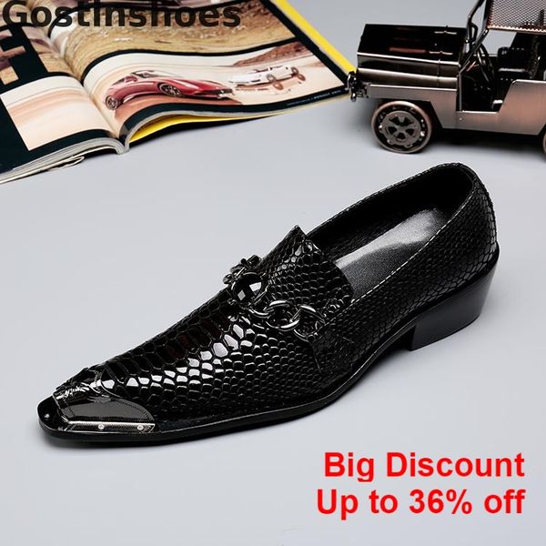 black men shoes genuine leather snakeskin pattern printed metal capped toe slip-on men leather shoes casual loafers for office
black men shoes genuine leather snakeskin pattern printed metal capped toe slip-on men leather shoes casual loafers for office