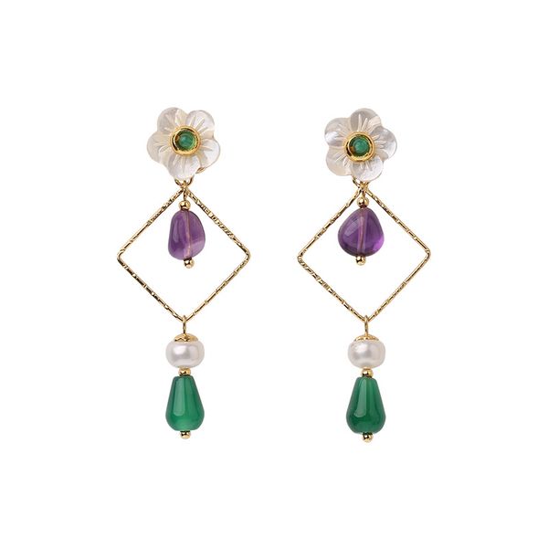tjp retro diamond earrings ear nails natural agate lovely earrings for girls new style jewelry gift for girlfriend, Golden;silver
tjp retro diamond earrings ear nails natural agate lovely earrings for girls new style jewelry gift for girlfriend, Golden;silver