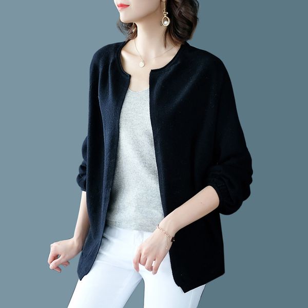 autumn new casual women black long sleeve loose knitted cardigans women fashion o-neck wool sweater female, White
autumn new casual women black long sleeve loose knitted cardigans women fashion o-neck wool sweater female, White