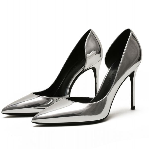 10cm super high heels shoes women pumps sliver white thin high heels two piece pointed toe fashion ladies shoes d0048, Black
10cm super high heels shoes women pumps sliver white thin high heels two piece pointed toe fashion ladies shoes d0048, Black