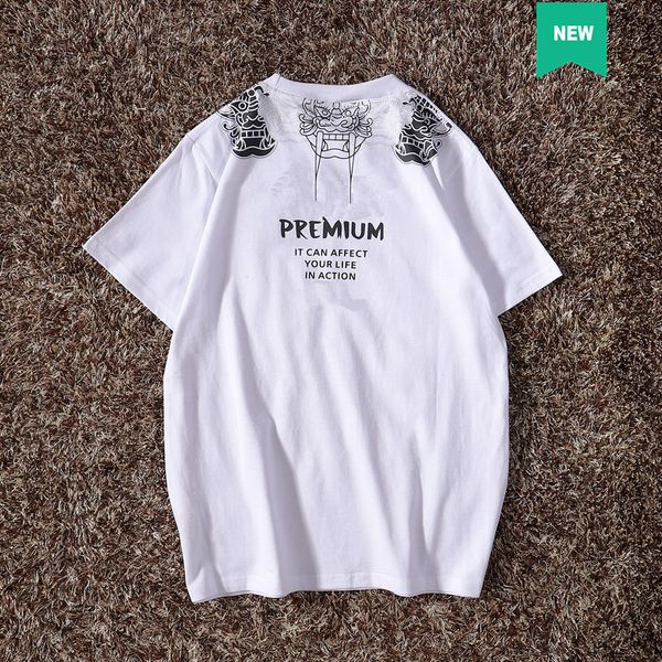spring/summer 2020 new back lion xiangyun printed short sleeve t-shirts for male and female lovers 122154, White;black
spring/summer 2020 new back lion xiangyun printed short sleeve t-shirts for male and female lovers 122154, White;black