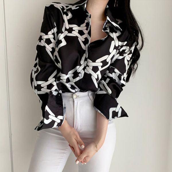 женщины топы top время ограниченной ацетат печать вадим blusas mujer de moda 2019 vintage цепные printed отворотами рукава тонкие рубашки же, White
женщины топы top время ограниченной ацетат печать вадим blusas mujer de moda 2019 vintage цепные printed отворотами рукава тонкие рубашки же, White