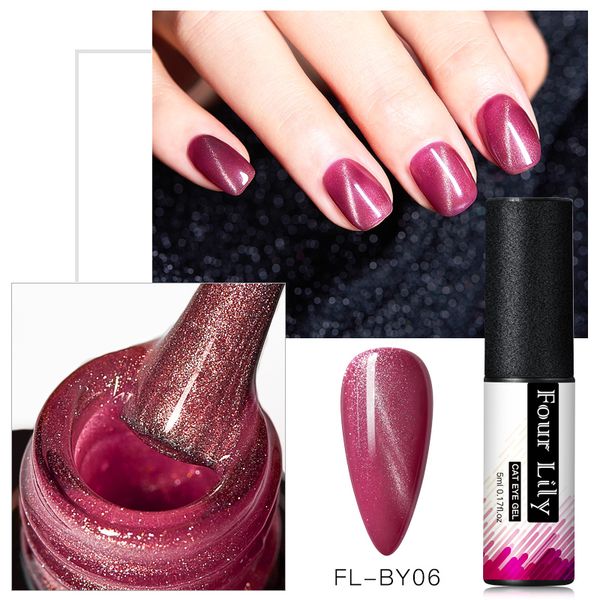 four lily 5ml magnetic nail gel cat eye gel effect chameleon nail polish soak off uv magnet art varnish lacquer, Red;pink
four lily 5ml magnetic nail gel cat eye gel effect chameleon nail polish soak off uv magnet art varnish lacquer, Red;pink