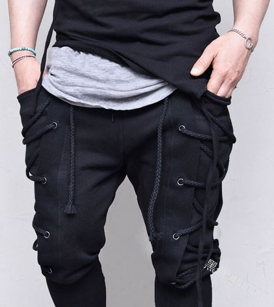 european american hip hop pants men loose large size harem pants pencil men cotton fashion straps street style, Black
european american hip hop pants men loose large size harem pants pencil men cotton fashion straps street style, Black