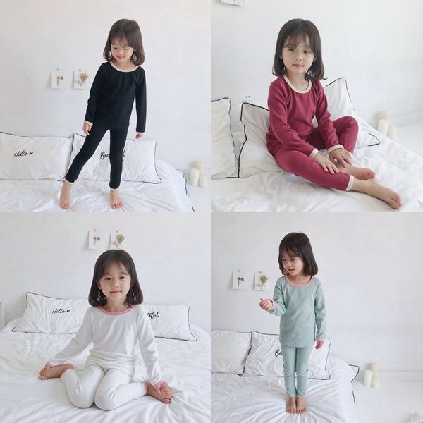kid ribbed pajamas set boys girls pjs and pant soft toddler pyjamas clothing clothes sleepwear nightwear y200704, Blue;red
kid ribbed pajamas set boys girls pjs and pant soft toddler pyjamas clothing clothes sleepwear nightwear y200704, Blue;red