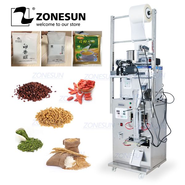 zonesun coffee bean grain automatic weighing packaging machine filling machine bag back side seal with date printer
zonesun coffee bean grain automatic weighing packaging machine filling machine bag back side seal with date printer