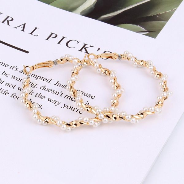 fashion oversize circle hoop earrings for women girl new geometric imitation pearl round earring brincos party jewelry gift, Golden;silver
fashion oversize circle hoop earrings for women girl new geometric imitation pearl round earring brincos party jewelry gift, Golden;silver