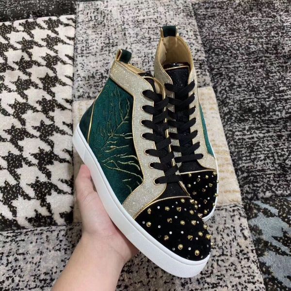 men's sneakers red bottom studs shoes,luxurious brand red sole milkylou outdoor sneaker with genuine leather strass spikes men's h, Black
men's sneakers red bottom studs shoes,luxurious brand red sole milkylou outdoor sneaker with genuine leather strass spikes men's h, Black
