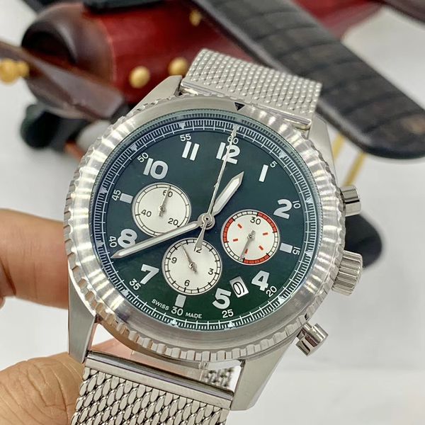 breitl хронограф кварцевые 46mm мужские часы часы зеленый циферблат арабскими цифрами маркеры наручные часы из нержавеющей стали mesh брасле, Slivery;brown
breitl хронограф кварцевые 46mm мужские часы часы зеленый циферблат арабскими цифрами маркеры наручные часы из нержавеющей стали mesh брасле, Slivery;brown