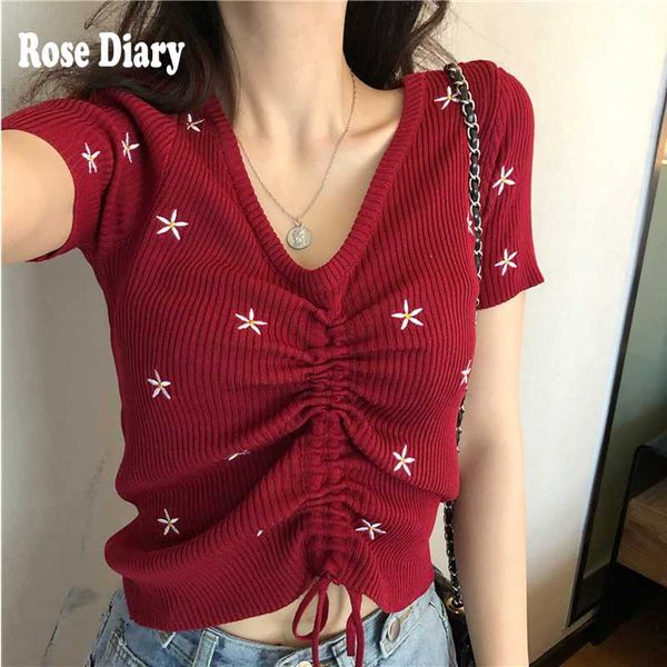 rosediary sexy v образным вырезом шнурок вышивка цветок лето симпатичные укороченные топы вязаные эластичные повседневные топы тройники женщ, White
rosediary sexy v образным вырезом шнурок вышивка цветок лето симпатичные укороченные топы вязаные эластичные повседневные топы тройники женщ, White