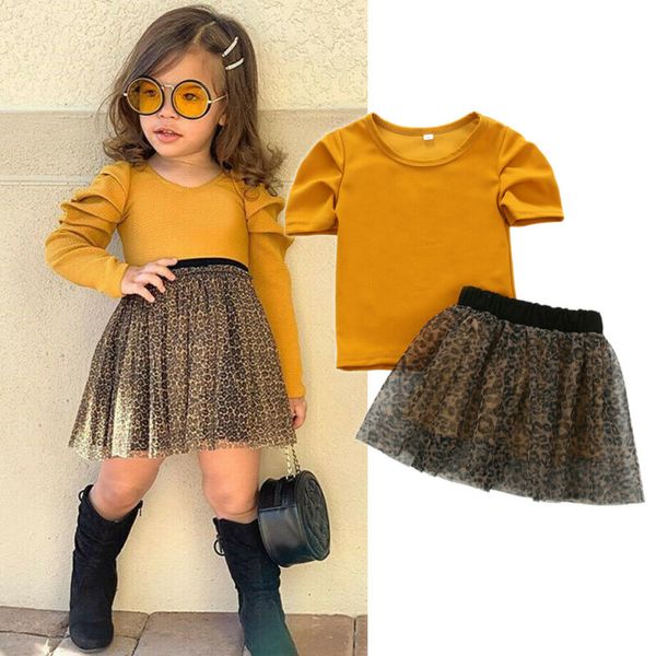 1-5 years baby girls clothes sets yellow short sleeve lace tutu leopard print skirt girls outfit kid spring autumn clothing, White
1-5 years baby girls clothes sets yellow short sleeve lace tutu leopard print skirt girls outfit kid spring autumn clothing, White