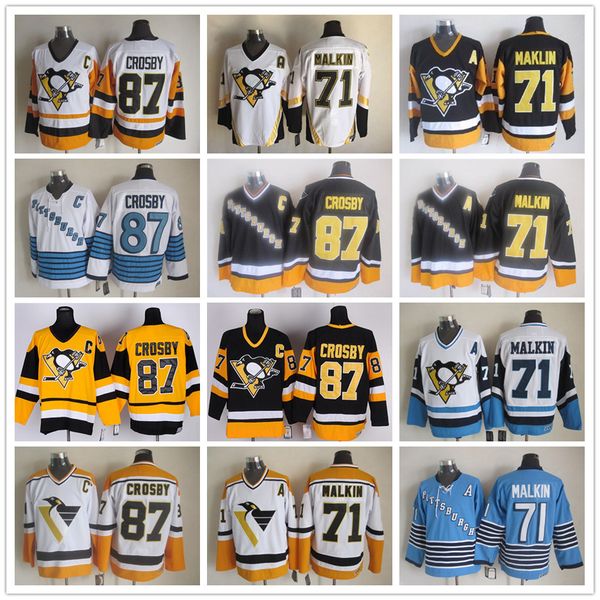 vintage 87 sidney crosby 71 evgeni malkin pittsburgh penguins ccm gold yellow black white ice hockey jerseys all stitched, Black;red
vintage 87 sidney crosby 71 evgeni malkin pittsburgh penguins ccm gold yellow black white ice hockey jerseys all stitched, Black;red