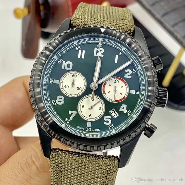 wholesale aviator 8 curtiss warhawk chronograph quartz green dial fabric strap mens watch watches luminous hands and markers wristwatches, Slivery;brown
wholesale aviator 8 curtiss warhawk chronograph quartz green dial fabric strap mens watch watches luminous hands and markers wristwatches, Slivery;brown