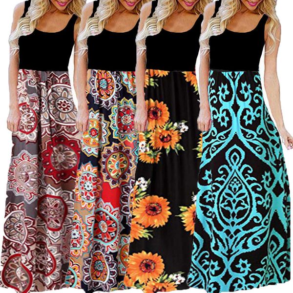 party dress sundress vestidos de festa women print maxi tank long dress s-3xl enough stock summer round neck dropshipping, Black;gray
party dress sundress vestidos de festa women print maxi tank long dress s-3xl enough stock summer round neck dropshipping, Black;gray